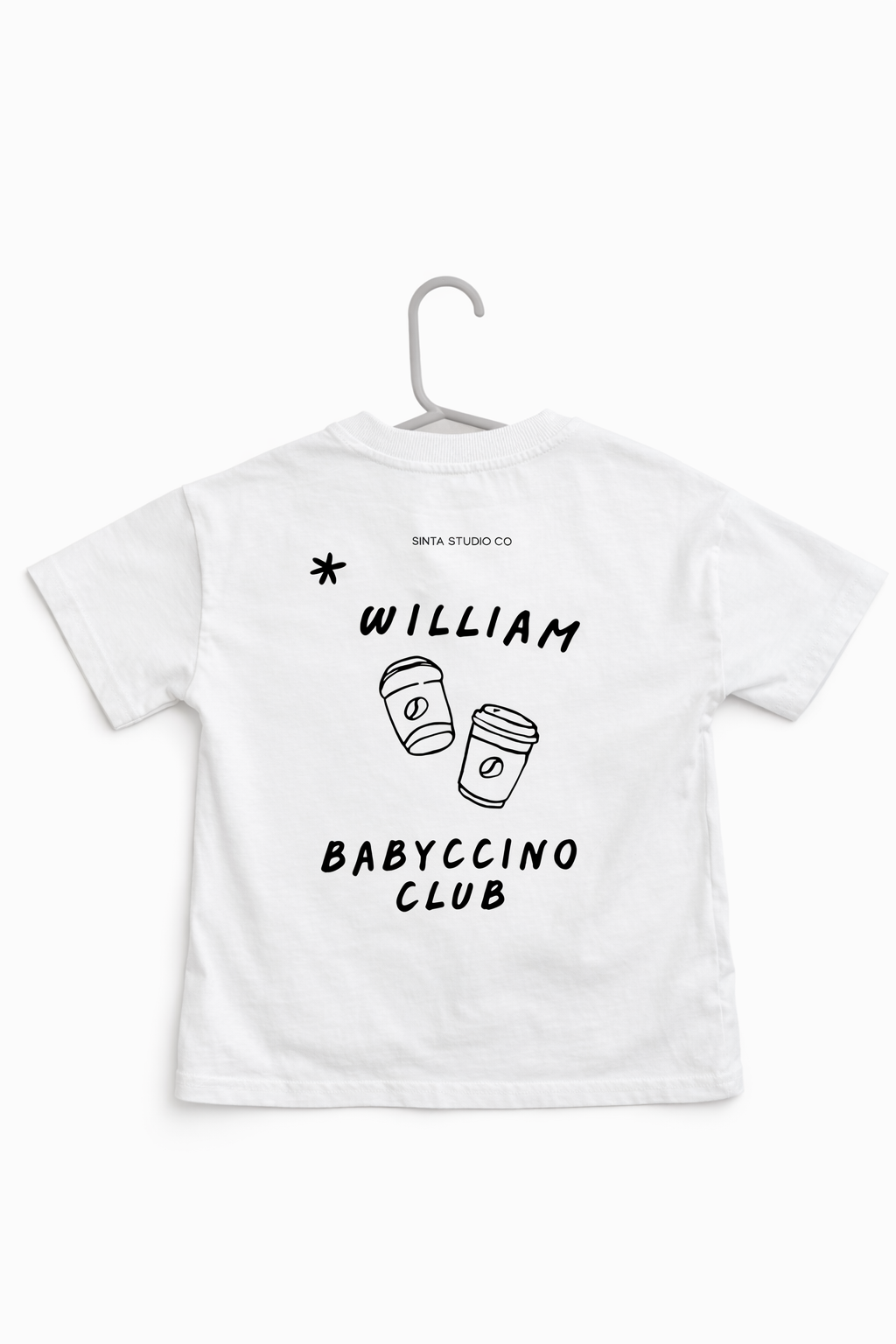 Babyccino Club Tee – Personalised Kids Shirt