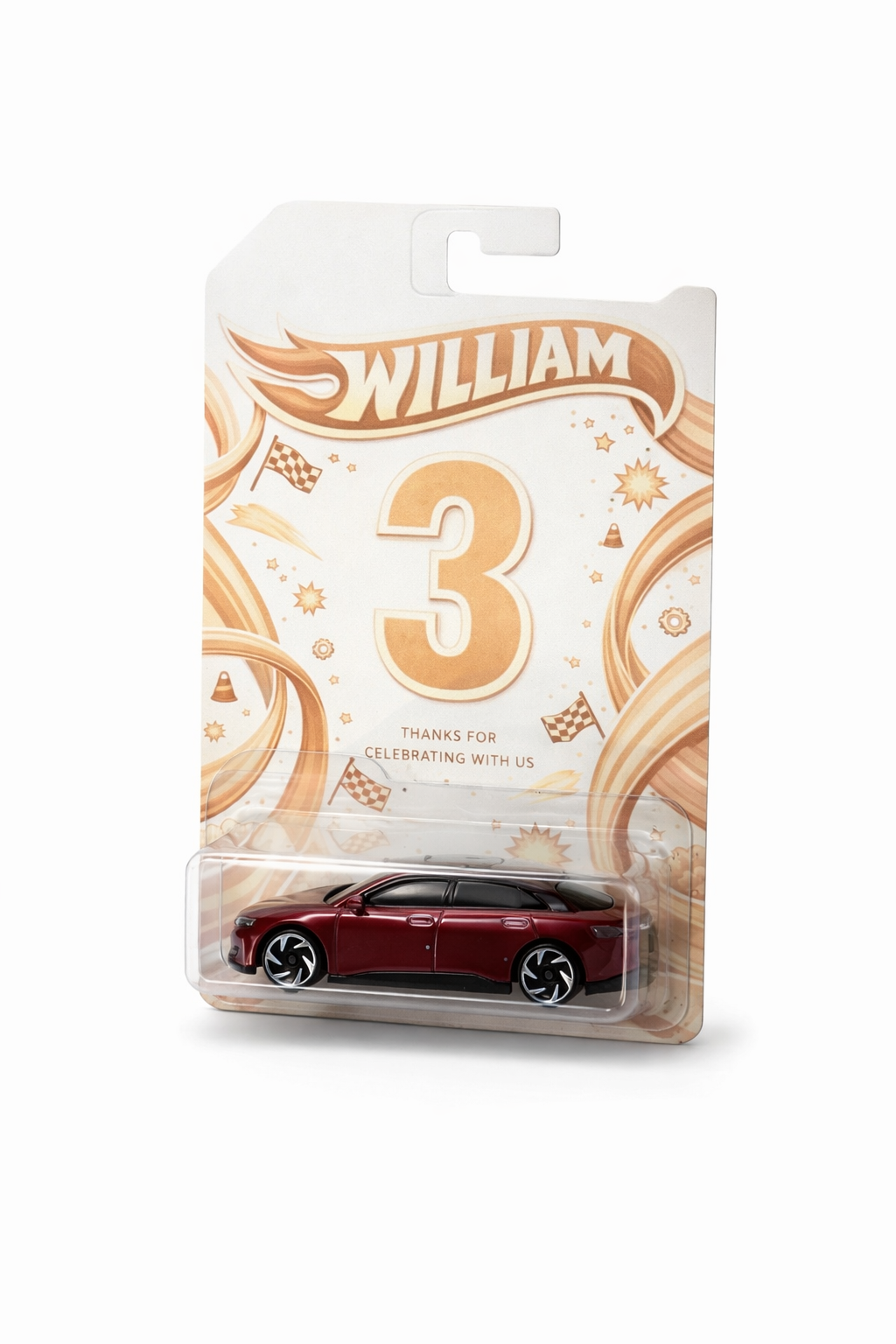 Personalised Toy Car Party Favour – Custom Name & Age Birthday Gift